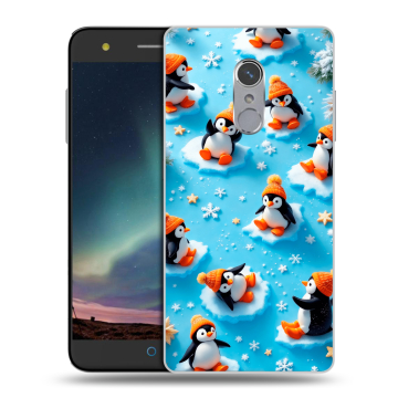 Силиконовый чехол на ZTE Blade V7 Plus с принтом Новый год
