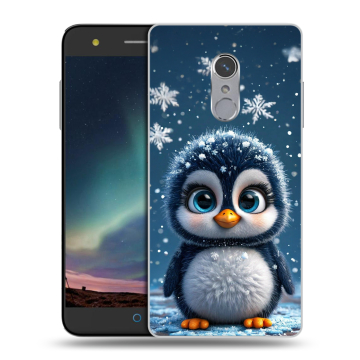 Силиконовый чехол на ZTE Blade V7 Plus с принтом Новый год
