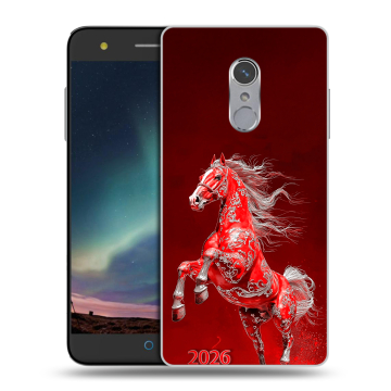 Силиконовый чехол на ZTE Blade V7 Plus с принтом Новый год