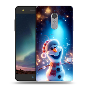 Силиконовый чехол на ZTE Blade V7 Plus с принтом Новый год