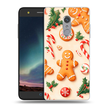 Силиконовый чехол на ZTE Blade V7 Plus с принтом Новый год