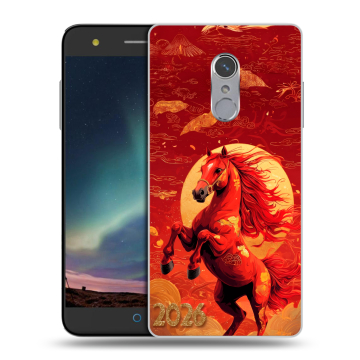 Силиконовый чехол на ZTE Blade V7 Plus с принтом Новый год