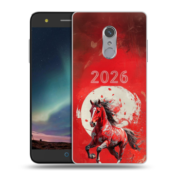 Силиконовый чехол на ZTE Blade V7 Plus с принтом Новый год