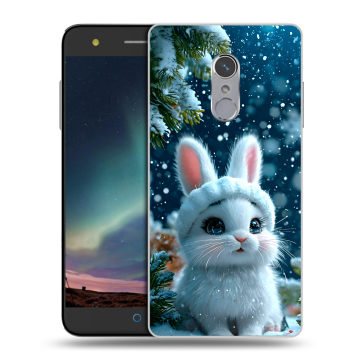 Силиконовый чехол на ZTE Blade V7 Plus с принтом Новый год