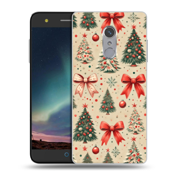 Силиконовый чехол на ZTE Blade V7 Plus с принтом Новый год