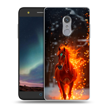 Силиконовый чехол на ZTE Blade V7 Plus с принтом Новый год