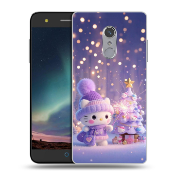 Силиконовый чехол на ZTE Blade V7 Plus с принтом Новый год