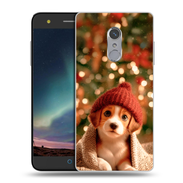 Силиконовый чехол на ZTE Blade V7 Plus с принтом Новый год