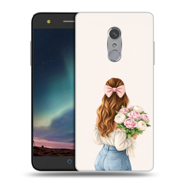 Силиконовый чехол на ZTE Blade V7 Plus с принтом женский Силиконовый чехол на ZTE Blade V7 Plus с принтом женский