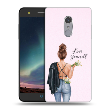 Силиконовый чехол на ZTE Blade V7 Plus с принтом женский Силиконовый чехол на ZTE Blade V7 Plus с принтом женский