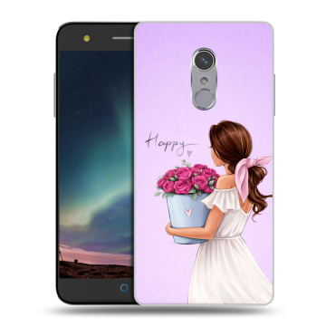 Силиконовый чехол на ZTE Blade V7 Plus с принтом женский Силиконовый чехол на ZTE Blade V7 Plus с принтом женский