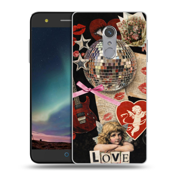 Силиконовый чехол на ZTE Blade V7 Plus с принтом для девочек