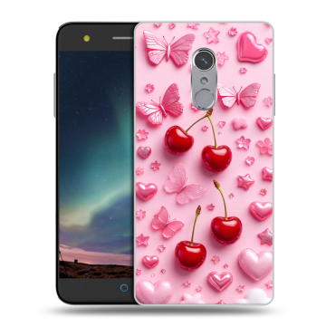 Силиконовый чехол на ZTE Blade V7 Plus с принтом для девочек