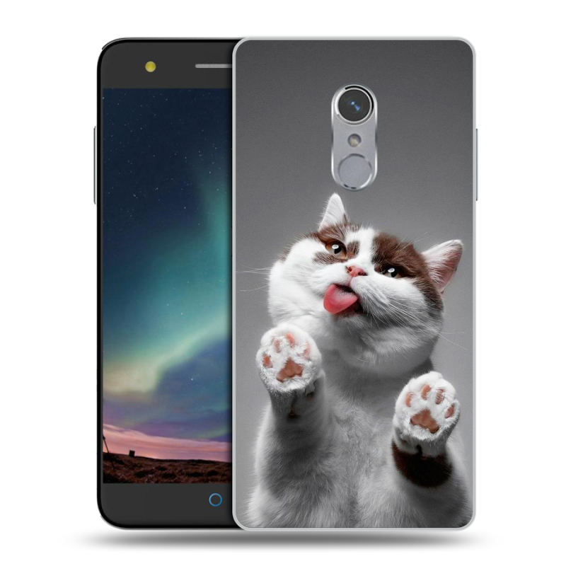 Силиконовый чехол на ZTE Blade V7 Plus с принтом Коты Силиконовый чехол на ZTE Blade V7 Plus с принтом Коты