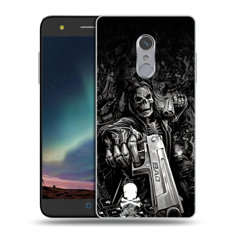 Силиконовый чехол на ZTE Blade V7 Plus с принтом Скелет Силиконовый чехол на ZTE Blade V7 Plus с принтом Скелет