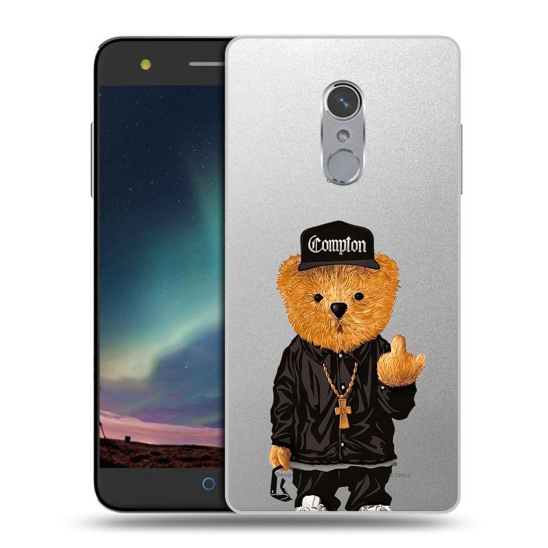Силиконовый чехол на ZTE Blade V7 Plus с принтом Мишка Силиконовый чехол на ZTE Blade V7 Plus с принтом Мишка