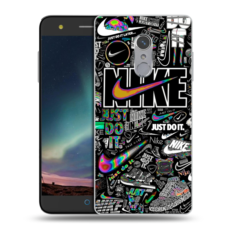Силиконовый чехол на ZTE Blade V7 Plus с принтом Найк Силиконовый чехол на ZTE Blade V7 Plus с принтом Найк