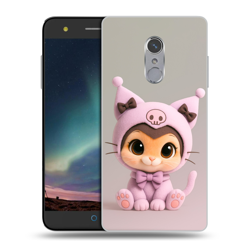Силиконовый чехол на ZTE Blade V7 Plus с принтом Куроми Kuromi Силиконовый чехол на ZTE Blade V7 Plus с принтом Куроми Kuromi