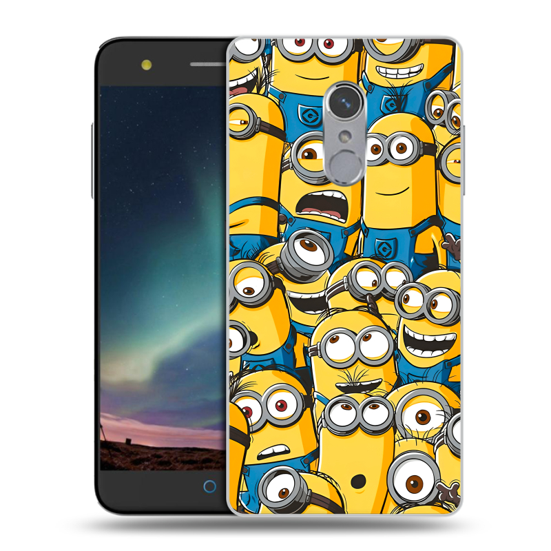 Силиконовый чехол на ZTE Blade V7 Plus с принтом Миньоны Силиконовый чехол на ZTE Blade V7 Plus с принтом Миньоны