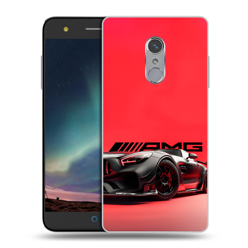 Силиконовый чехол на ZTE Blade V7 Plus с принтом Мерседес Mercedes AMG Силиконовый чехол на ZTE Blade V7 Plus с принтом Мерседес Mercedes AMG