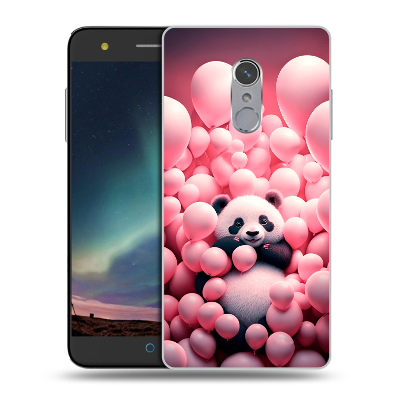 Силиконовый чехол на ZTE Blade V7 Plus с принтом Панда Силиконовый чехол на ZTE Blade V7 Plus с принтом Панда