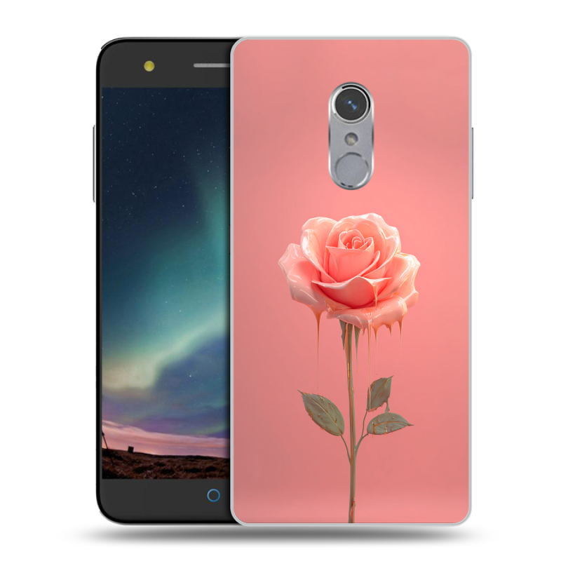 Силиконовый чехол на ZTE Blade V7 Plus с принтом Розовая роза Силиконовый чехол на ZTE Blade V7 Plus с принтом Розовая роза