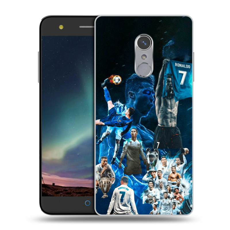 Силиконовый чехол на ZTE Blade V7 Plus с принтом Реал Роналдо Силиконовый чехол на ZTE Blade V7 Plus с принтом Реал Роналдо