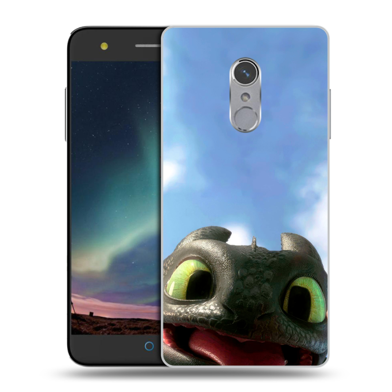 Силиконовый чехол на ZTE Blade V7 Plus с принтом Как приручить дракона Силиконовый чехол на ZTE Blade V7 Plus с принтом Как приручить дракона