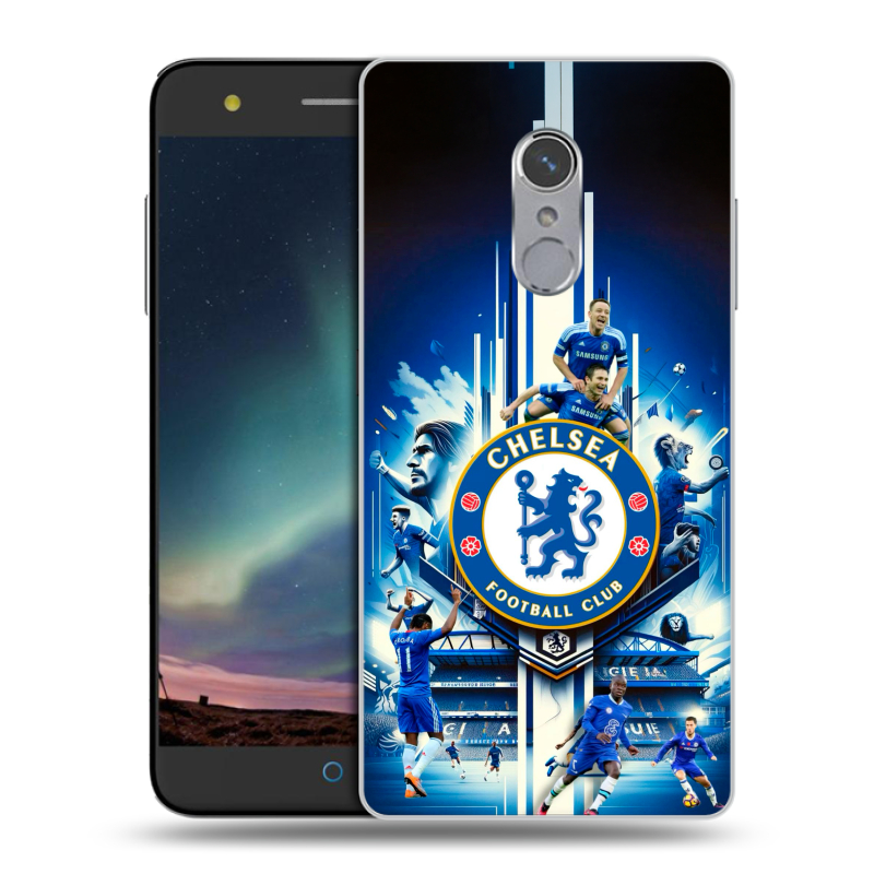 Силиконовый чехол на ZTE Blade V7 Plus с принтом Chelsea Челси Силиконовый чехол на ZTE Blade V7 Plus с принтом Chelsea Челси