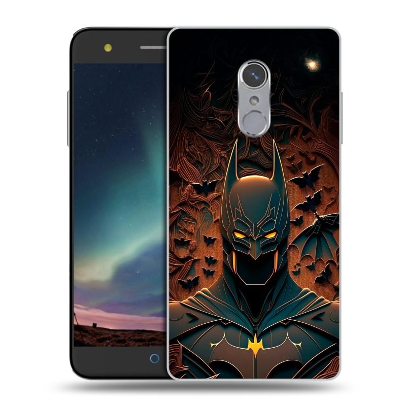 Силиконовый чехол на ZTE Blade V7 Plus с принтом Batman Бэтмен Силиконовый чехол на ZTE Blade V7 Plus с принтом Batman Бэтмен