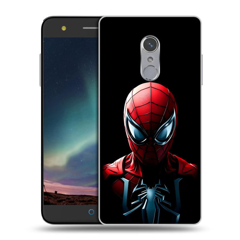 Силиконовый чехол на ZTE Blade V7 Plus с принтом Spiderman Человек паук Силиконовый чехол на ZTE Blade V7 Plus с принтом Spiderman Человек паук