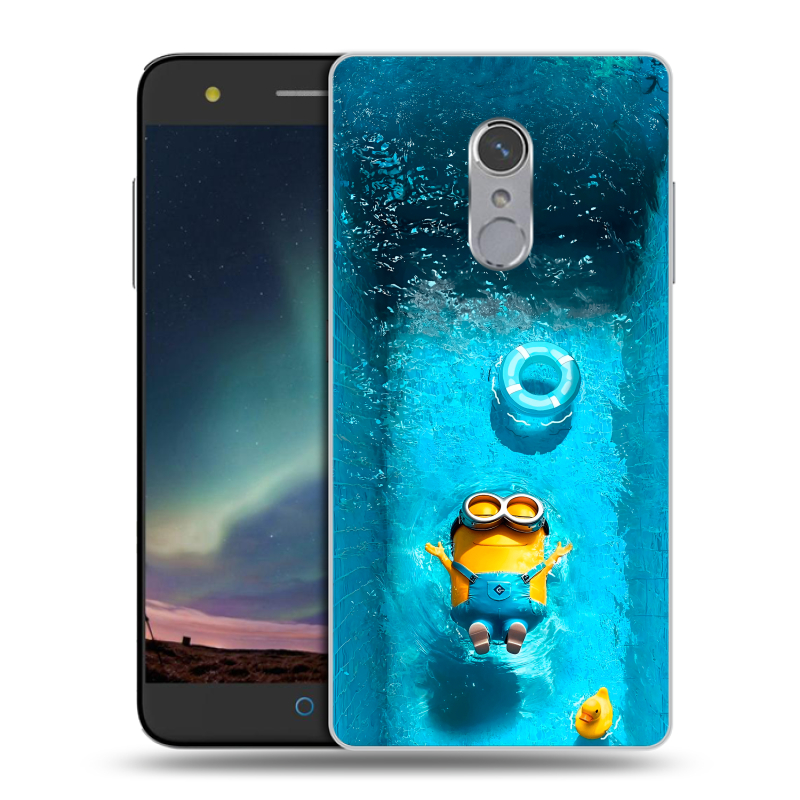 Силиконовый чехол на ZTE Blade V7 Plus с принтом Миньоны Силиконовый чехол на ZTE Blade V7 Plus с принтом Миньоны