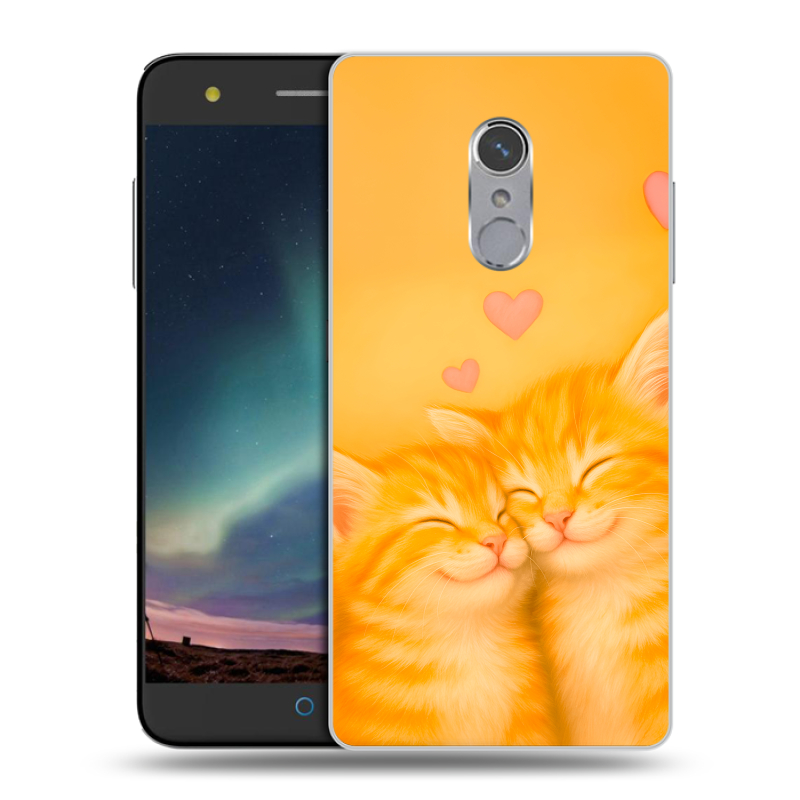 Силиконовый чехол на ZTE Blade V7 Plus с принтом Милые котята Силиконовый чехол на ZTE Blade V7 Plus с принтом Милые котята