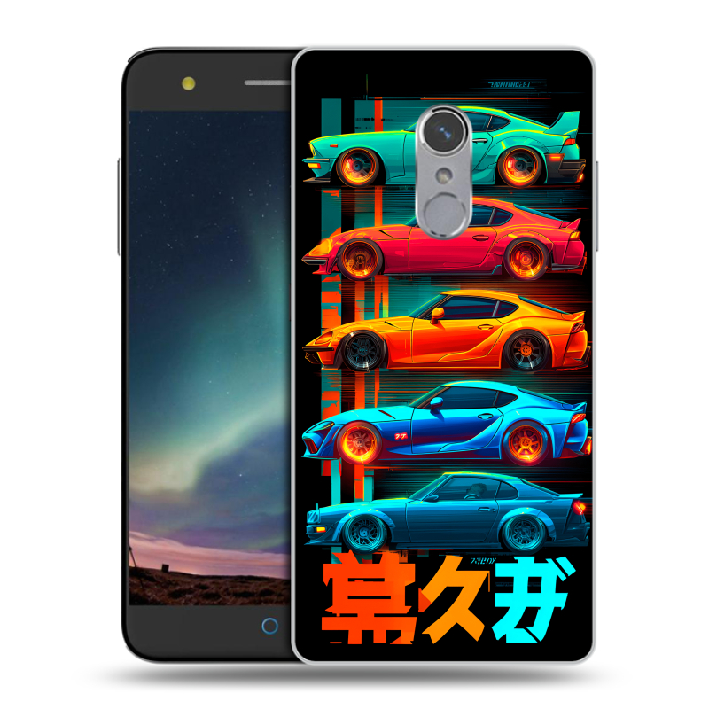 Силиконовый чехол на ZTE Blade V7 Plus с принтом машины тачки Силиконовый чехол на ZTE Blade V7 Plus с принтом машины тачки