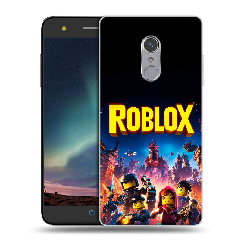 Силиконовый чехол на ZTE Blade V7 Plus с принтом Roblox Роблокс Силиконовый чехол на ZTE Blade V7 Plus с принтом Roblox Роблокс
