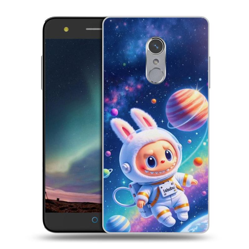 Силиконовый чехол на ZTE Blade V7 Plus с принтом Labubu Лабубу Силиконовый чехол на ZTE Blade V7 Plus с принтом Labubu Лабубу