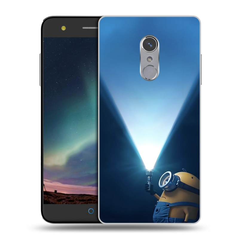 Силиконовый чехол на ZTE Blade V7 Plus с принтом Миньоны Силиконовый чехол на ZTE Blade V7 Plus с принтом Миньоны