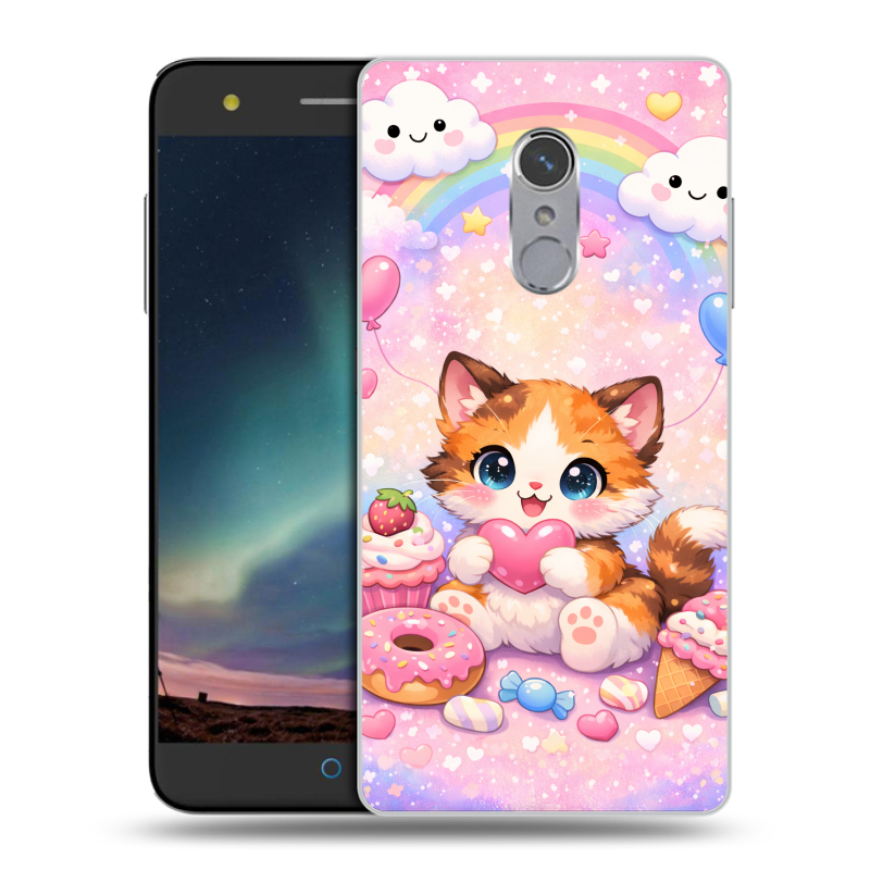 Силиконовый чехол на ZTE Blade V7 Plus с принтом для девочек Силиконовый чехол на ZTE Blade V7 Plus с принтом для девочек