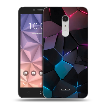 Силиконовый чехол на Alcatel A3 XL с принтом Геометрия неона Силиконовый чехол на Alcatel A3 XL с принтом Геометрия неона