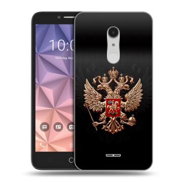 Силиконовый чехол на Alcatel A3 XL с принтом Герб России Силиконовый чехол на Alcatel A3 XL с принтом Герб России