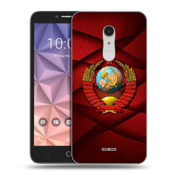 Силиконовый чехол на Alcatel A3 XL с принтом Герб СССР Силиконовый чехол на Alcatel A3 XL с принтом Герб СССР