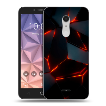 Силиконовый чехол на Alcatel A3 XL с принтом Яркие абстракции Силиконовый чехол на Alcatel A3 XL с принтом Яркие абстракции