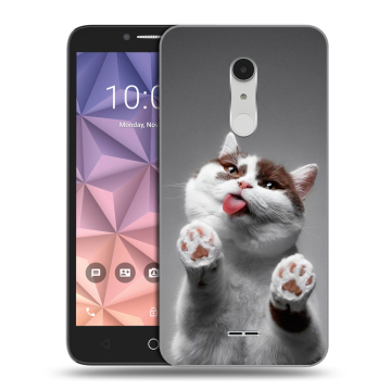 Силиконовый чехол на Alcatel A3 XL с принтом Коты Силиконовый чехол на Alcatel A3 XL с принтом Коты