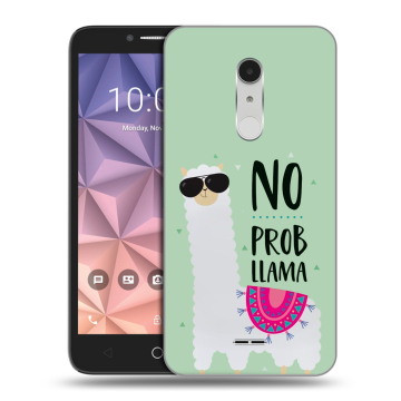 Силиконовый чехол на Alcatel A3 XL с принтом Лама Силиконовый чехол на Alcatel A3 XL с принтом Лама
