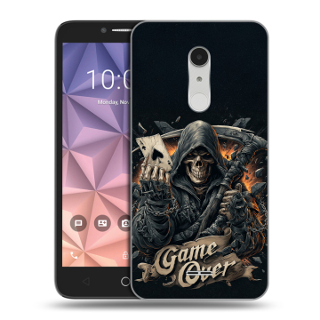 Силиконовый чехол на Alcatel A3 XL с принтом Скелет карты Силиконовый чехол на Alcatel A3 XL с принтом Скелет карты