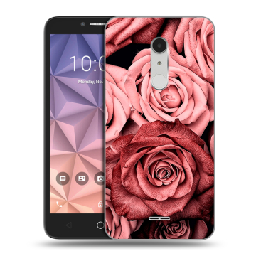 Силиконовый чехол на Alcatel A3 XL с принтом Цветы розы Силиконовый чехол на Alcatel A3 XL с принтом Цветы розы