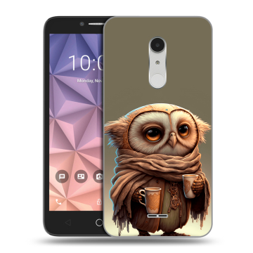 Силиконовый чехол на Alcatel A3 XL с принтом Сова Силиконовый чехол на Alcatel A3 XL с принтом Сова