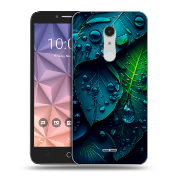Силиконовый чехол на Alcatel A3 XL с принтом Листья Силиконовый чехол на Alcatel A3 XL с принтом Листья