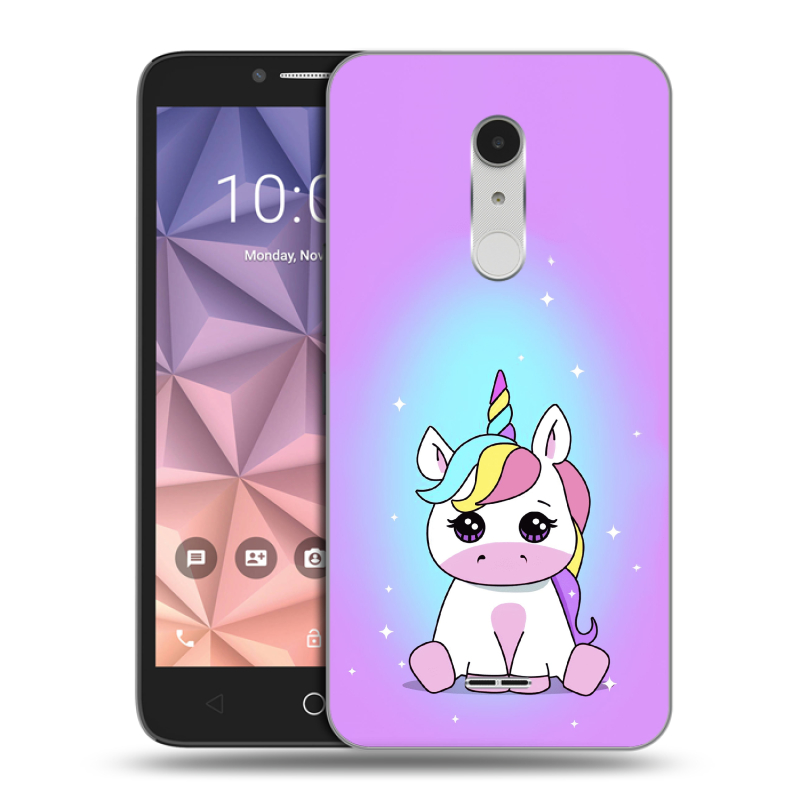 Силиконовый чехол на Alcatel A3 XL с принтом Единорог Силиконовый чехол на Alcatel A3 XL с принтом Единорог