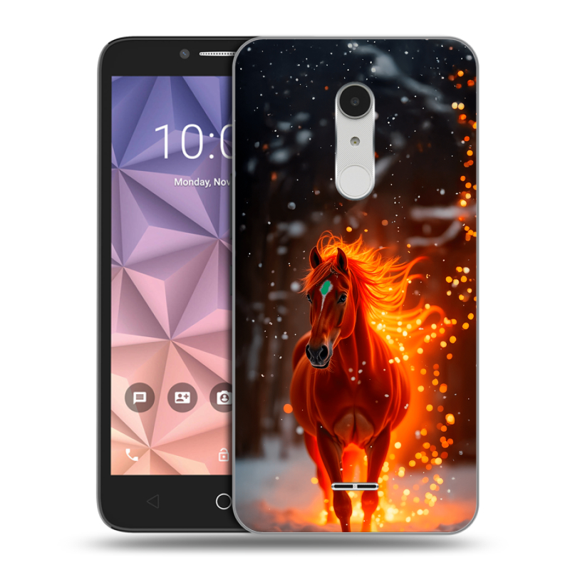 Силиконовый чехол на Alcatel A3 XL с принтом Новый год Силиконовый чехол на Alcatel A3 XL с принтом Новый год